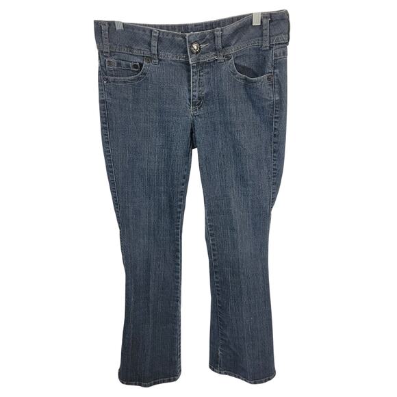 Mixit Blue Denim Curvy Mid Rise Bootcut Dark Wash Casual Jeans Women's Size 8 - Picture 1 of 7